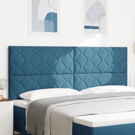 LED Headboard Dark Blue 200 cm Velvet vidaXL (1/5)