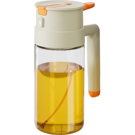 Spray Huile Cuisine 650ml, 2-en-1 Vaporisateur en Verre Sans BPA,avec Contrôle des Portions, Brosse de Nettoyage Intégrée, Pulverisateur Huile Cuisine pour Air Fryer, Salades, Barbecue, Cuisson (1/5)