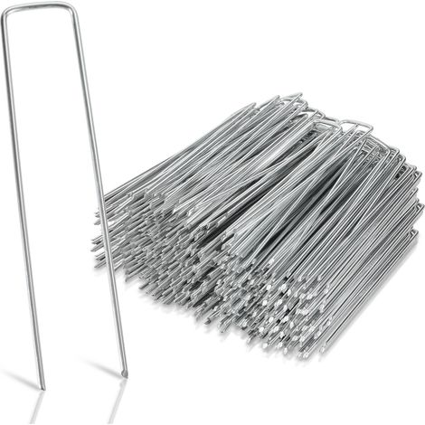 SWANEW Set di 200 picchetti di fissaggio per giardino. 15x2.5cm Ø2.8mm. picchetti per tenda. ancoraggio a terra per giardino