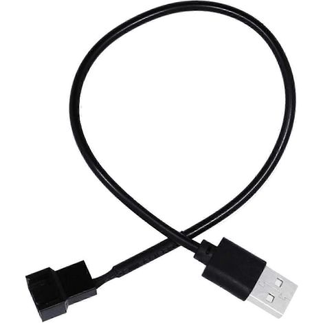Câble adaptateur USB vers 4 broches femelle pour alimentation de ventilateur PC 5 V (1/5)