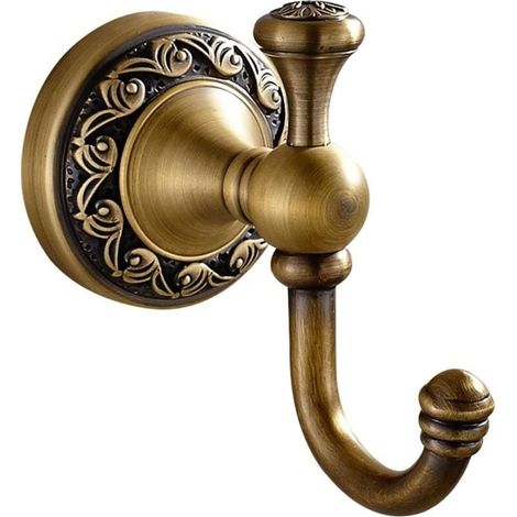 Antique brass towel hook, clothes hook, vintage simple door wall mount (1/5)