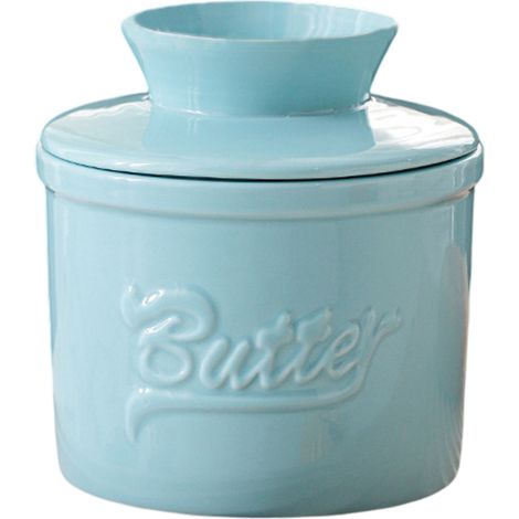 1 Beurre Français, Récipient en Céramique avec Couvercle, Design Relief, Pour Comptoir de Cuisine (1/5)