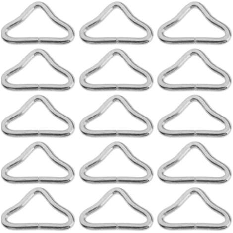 Ressort de Trampoline, Boucle de Triangle de Trampoline, Trampoline V Bagues en Acier Inoxydable Triangle Bagues Boucle pour Bracelet Keeper Trampoline Bounce Bounce Accessoires 10pcs (1/5)