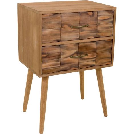 Mesita de madera marrón 50x38x73