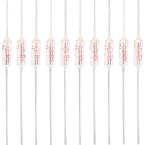 10pcs Coupure de fusible thermique de la coque en métal 250VAC 10A TEMPÉRATURE TF 72-250 ℃ 192 ℃