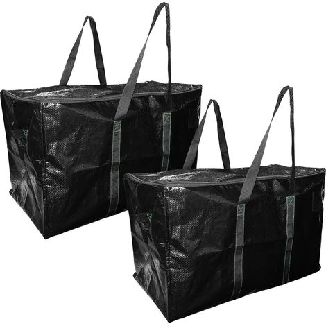 Pack and Move - Lot 2 grands sacs déménagement, rangement et transport ultra résistant - Réutilisable - Poignées solides - 100L (1/4)