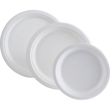 Runde Platte 18cm Bagasse X50 - Publi Embal