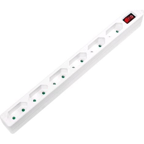 LogiLink LPS232 Multipresa con interruttore 6 scomparti Bianco Schuko 1 pz.