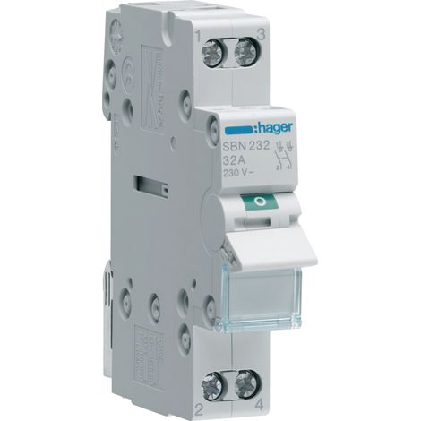 Interrupteur modulaire 2P 32A - HAGSBN232