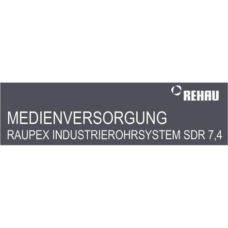 Klebeschild Medienversorgung SDR 7,4 (DE)