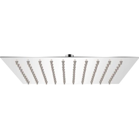 Pommeau de douche effet pluie en acier inoxydable, carré de 20 x 20 cm