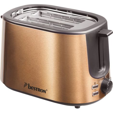 Toaster 2 slots 1000w kupfer - Bestron - ats1000co (1/5)