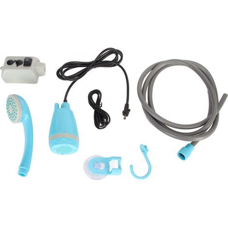 Douche de Camping Portable Rechargeable USB avec Pompe à Eau Bleue pour Extérieur (1/5)