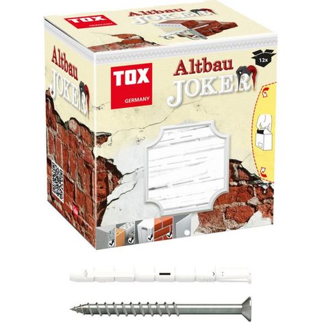 TOX Allzweck-Spreizdübel + Schraube Altbaujoker 8x90 mm 12 Stück, 009101251