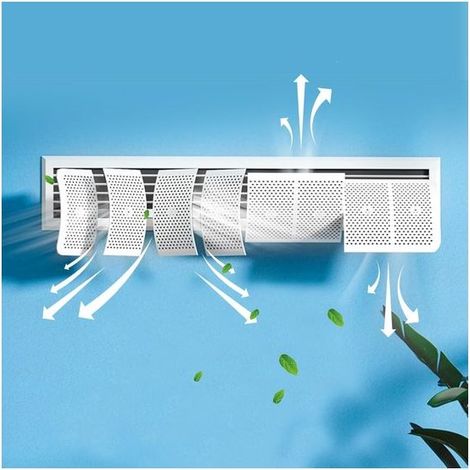 Déflecteur d'air pour climatiseur - 8 volets - Réglable - Autonome - Empêche le flux d'air direct - Accessoire pour climatisation centrale (1/5)