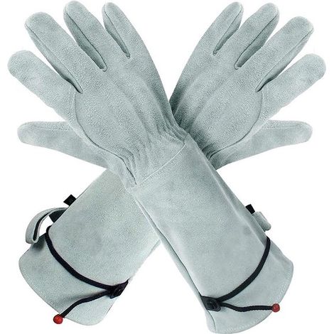Guantes largos de jardinería, resistentes a pinchazos y protectores para las manos, transpirables y duraderos (1/5)