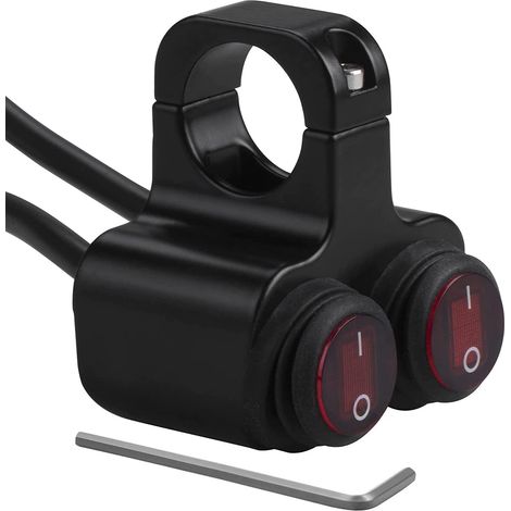 12V wasserdichter Motorrad-ATV-Fahrrad-22mm 7/8 Zoll Lenker Dual Control Kill Button Scheinwerferschalter Warnblinkanlage Bremse Nebelscheinwerfer Ein Aus-Schalter