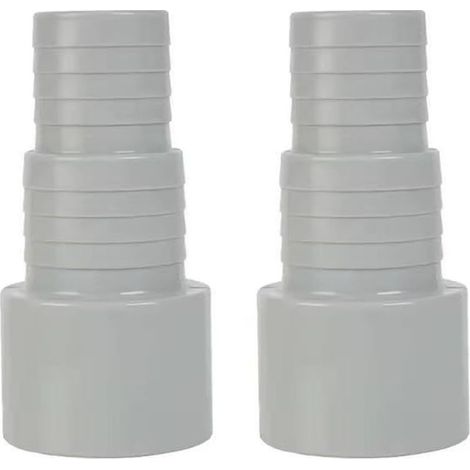 Lot de 3 raccords de tuyau de piscine de 50 mm avec raccord intérieur de 32 mm/38 mm, adaptateur de buse de tuyau en ABS durable pour systèmes de piscine, pour une installation