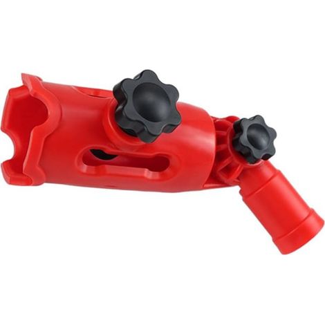 Clip d'extension pour rouleau de peinture, support rotatif à 180° pour pinceaux, pince réglable pour manche télescopique, outil de peinture mural et plafond, rouge (1/5)
