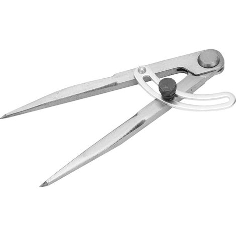 Compas de marquage à ailettes, compas à pointes sèches 150mm pour traçage cuir, mesure d'écartement, outil de marquage précis avec pointe réglable. (1/5)