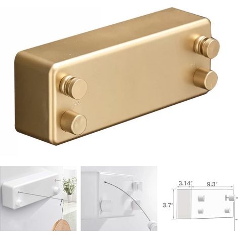 Coocheer – Étendoir à linge rétractable 4,2m – 2 cordes en aluminium – Système de verrouillage – Pour espaces intérieurs et extérieurs (1/4)