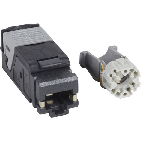 Lot de 6 connecteurs RJ45 haute densité catégorie5e FTP LCS pour panneau de brassage droit et en angle (033754)