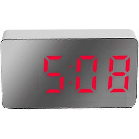 Réveil LED miroir élégant pour chambre à coucher (rouge) (1/5)
