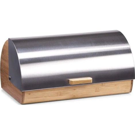 Zeller 25344 Bkasten, 39 x 25.5 x 18.5 cm, Bamboo/Edelstahl
