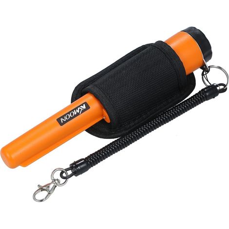 Tragbarer Metalldetektor mit Pinpointer, Schatzsucher-Werkzeug, Summer, Vibration, automatischer Anpassung, Orange