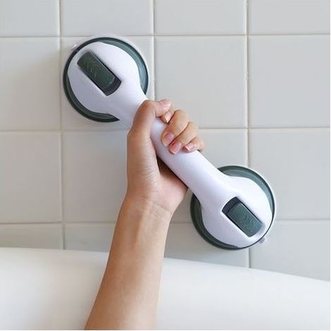 Barre d'appui à ventouse - Poignée de baignoire sans perçage avec ventouse pour enfants âgés, adaptée à la salle de bain (1/5)
