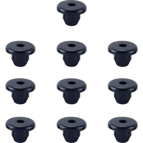 Lot de 10 bouchons d'huile en caoutchouc pour cric hydraulique horizontal, tête plate de 8,5 mm, noir, accessoires de remplacement (1/5)
