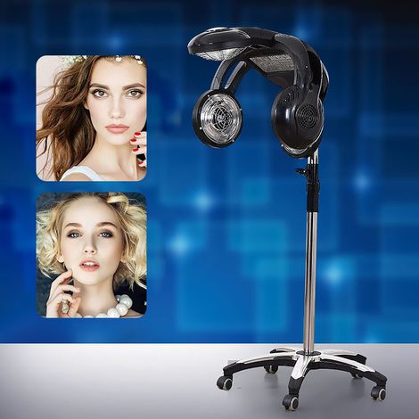 Secador de pelo profesional con casco calefactor Secador de pelo profesional portátil con soporte Secador de pelo profesional 1400 W Negro (1/5)
