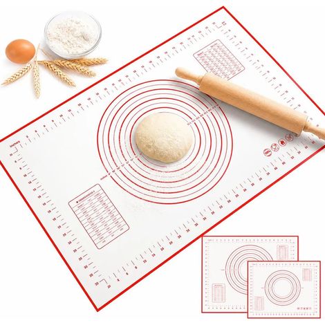 Tapis de cuisson en silicone 40x30 cm – antiadhésif, antidérapant avec graduations
