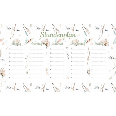 Lezione di disegno con fiocco magnetico in stile boho, formato 30x17,5 cm.