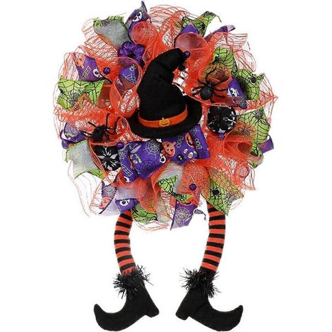 Halloween-Türkranz, Hexenkranz, künstlicher Hexenkranz
