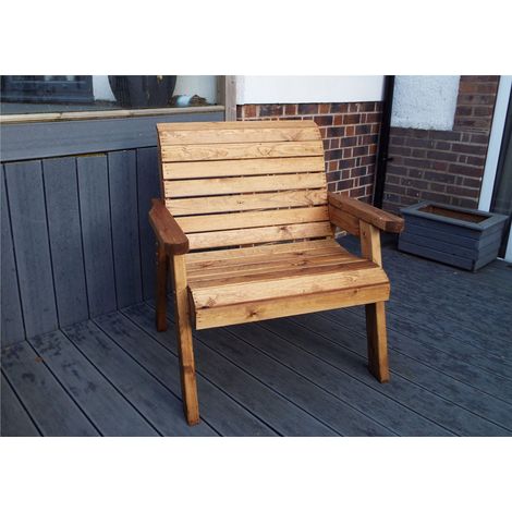 Charles Taylor Wooden Garden Large Grand Seat Chair Armchair (1/3)