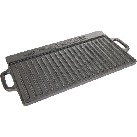 TRAEGER PIASTRA IN GHISA SMALTATA PER COTTURA REVERSIBILE DOUBLE FACE ACCESSORI BBQ (1/2)