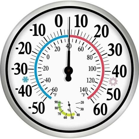 VURAHOME - Thermomètre/hygromètre sans fil 2 en 1 - 12 grands chiffres - Intérieur/extérieur - Précis et facile à lire - Pour maison et jardin - Particuliers (1/4)