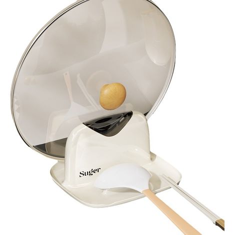 Repose-cuillère et porte-couvercle grande taille, support ustensiles cuisine moderne (1/5)