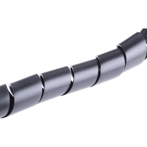Gaine de câble spiralée Thomas & Betts, Ø 15mm 19mm Noir, Ø int 15mm en Polyéthylène