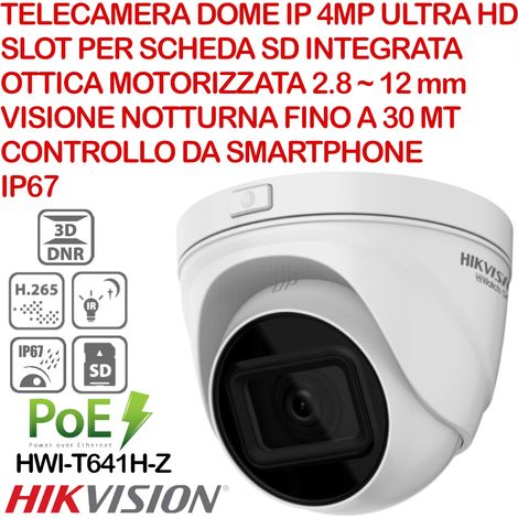 HIKVISION TELECAMERA DOME HIWATCH HD+4.0 MEGAPIXEL, HWI-T641H-Z (1/3)