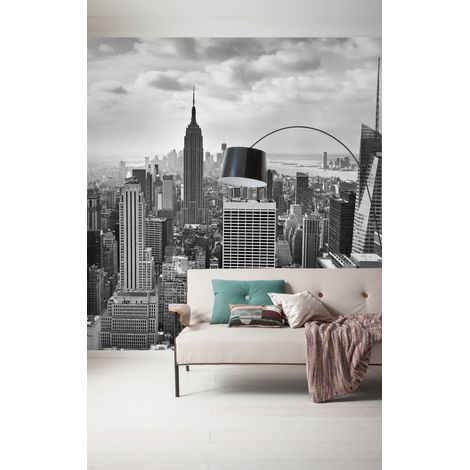 Papier peint panoramique modern,urban NYC Noir et Blanc (1/4)