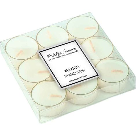 CALENTADORES DE SOJA AROMÁTICOS a'9 MANGO MANDARINA Luz de té