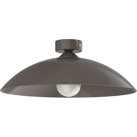 LUMICOM  FLASH Plafoniera, 1X E27, max 42W, metallo, tortora lucido, D.40cm (1/2)