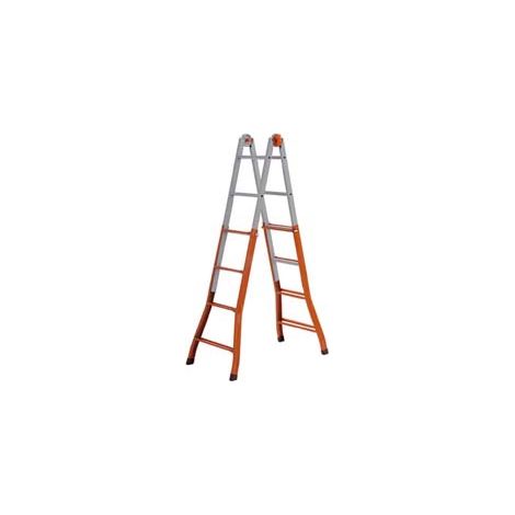 SCALA TELESCOPICA PEPPINA IN ACCIAIO 4+5 g. ap. cm.428h. cm.48x16x141h. Kg.13 A0050    GIERRE