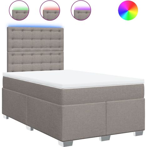 Maison Exclusive - Cama box spring con colchón tela gris taupe 12 (1/5)