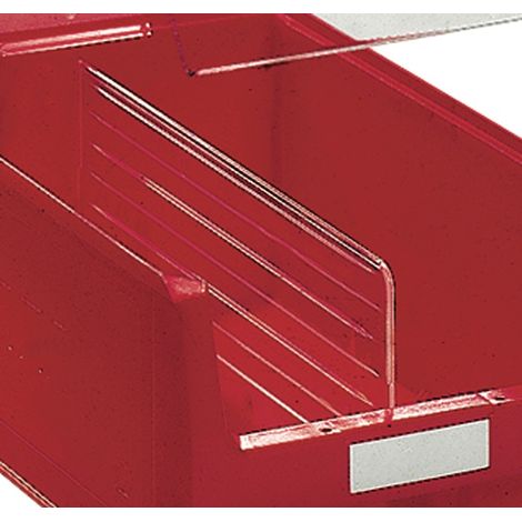 TECWERK Längsteiler f.Sichtlagerkasten MK3Z PS glasklar 10St./Btl.TECWERK
