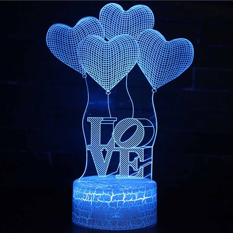 Veilleuse LED - Télécommande - Dégradé de Couleurs - Pour Chambre à Coucher Bébé Salon - 190 x 155 x 88 mm - Alimentation USB (1/2)