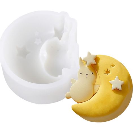 Molde creativo para pastelitos de luna con textura de hielo - Conejo Lunar A (1/5)