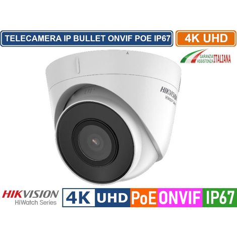 Hikvision Hiwatch series HWI-T181H-M Telecamera IP Dome 8 Mpx HD H.265+ POE4k